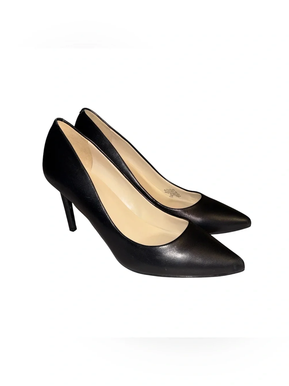 Nine West Black Leather Stilettos